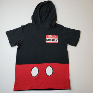 Disney Boys Hello My Name is Mickey Hooded T-Shirt